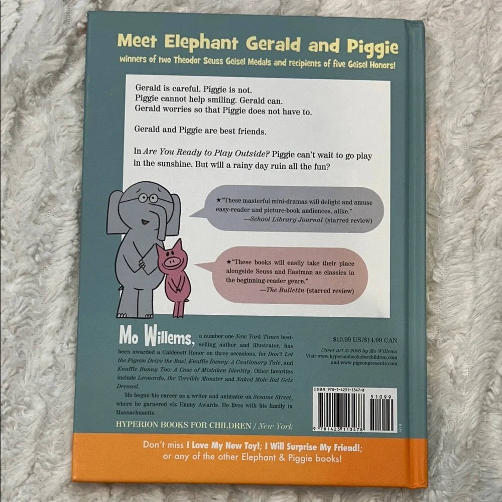 Elephant & Piggie Are You Ready to Play Outside? Book by Mo Willems